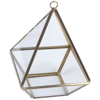 Diamantno Obliko Polje Organizator Geometrijo Stekla Kozmetični Škatla Za Shranjevanje Nakita Zbirka Polje Dekoracijo Darilo