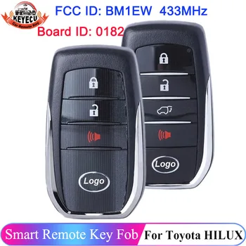 KEYECU OEM Za Toyota HILUX FORTUNER 0182 Odbor FCC ID: B1MEW Avto Vstop brez ključa Smart Remote Key 433MHz 8A Čip 3 / 4 Gumb F.o.b.