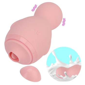 Srčkan Nosi Jezika Lizanje Vibrator Sex Igrače za Ženske G spot Stimulator Klitorisa 10 Načini Ženski Masturbator Nastavek Stimulacija