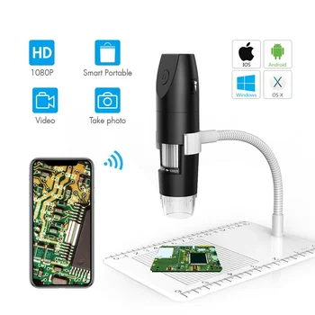 1000X Digitalni Mikroskop, Wifi Mikroskopom Lupo Fotoaparat 8LED s Stojalom za Android, IOS (iPhone, iPad Digitalni Mikroskop