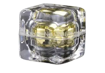 10 g AKRIL kvadratne oblike zlata krema steklenico,kozmetični kovček,,krema jar,Kozmetični Jar,Kozmetične Embalaže