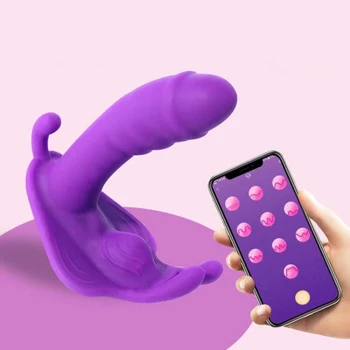 Vibratorji APP Brezžični Daljinski upravljalnik Sex Igrače za Ženske Modni Hlačke Dildo 10 Hitrost G Spot Klitoris Spodbujanje Vagina Orgazem