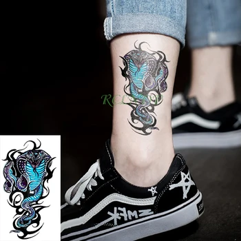 Nepremočljiva Začasni Tattoo Nalepke kača Ponaredek Tatto Flash Tattoo Tatouage Zapestje Stopala Strani Za Dekle Ženske Moški