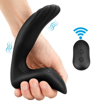 Brezžični Daljinski upravljalnik Analni Čep, Vibrator Prostate Massager USB Polnjenje Stimulator Medicinskega Silikona Butt Plug Spolnih Igrač za Moške