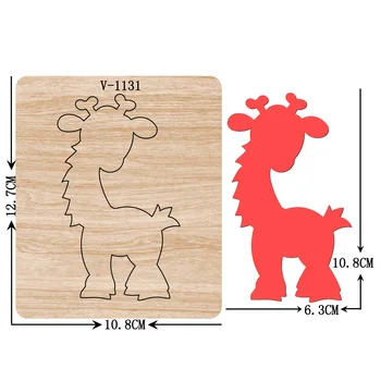 Nova žirafa lesene matrice rezanje umre za scrapbooking /Več velikostih /V-1131