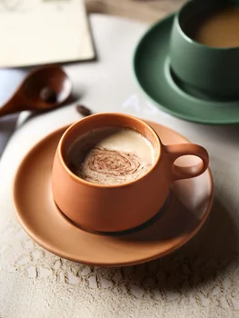 Nordijska Minimalističen Skodelico Kave Keramično Skodelico Kave in Krožnik Nastavite Majhne Prenosne Skodelice za Čaj, Set Drinkware Kubek Ne Kawy Gospodinjski Eg5