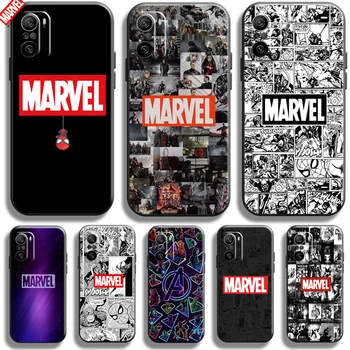 Marvel Logotip Avengers Za Xiaomi Redmi K40 K40 Pro K40 Gaming Telefon Primeru Mehko Silicij Coque Pokrov Črne Funda Stripi Thor