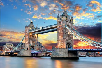 01 Mostu Tower bridge v Londonu, sunset (spodaj) lesene puzzle 1000 kosov odraslih otrok izobraževalne igrače