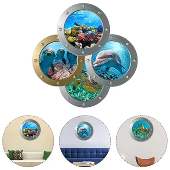 Stenske Nalepke Ocean Morje Sobo, Nalepke Risanka Otroci Nalepke 3D Pvc Živali, Življenje Paperchildren Vrtec Morskih Dekorativne Nalepke