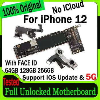 64GB 128GB 256GB Za iphone 12 Motherboard Original Odklepanje Ni icloud Za iphone 12 Logiko odbor 100% Testirani Podporo update&5G