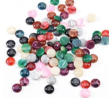 30PCS mix naključno barvo, Smolo 10 mm kroglice za nakit, izdelava modnih čar Obesek, Prstan brez skritih dodatkov