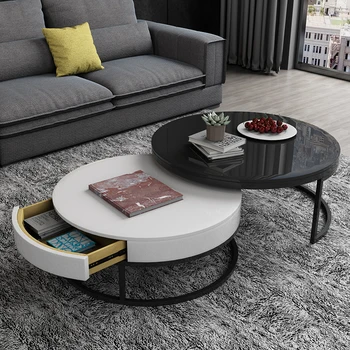 Nordijska visoke kakovosti svetlobe luksuzni Mini dnevna soba mizico in stol kombinacija postmoderni preprost okrogla miza klubska mizica