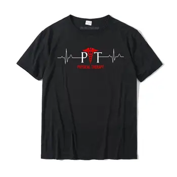 Fizikalne Terapije Srčni Utrip Majica Za Fizioterapevta T-Majica Bombaž Vrhovi Srajce Edinstven Modni Top Modi T-Majice