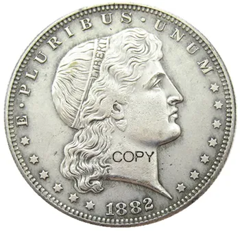 ZDA 1882 $1 Ščit Uhan Dolar Vzorci Silver Plated Kopija Kovanca