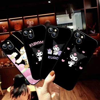 Hello Kitty Kuromi Primeru Telefon Za Funda iPhone 11 12 13 Pro Mini Max X XR XS Max SE 2020 6 6s 7 8 Plus Coque Nazaj Mehko