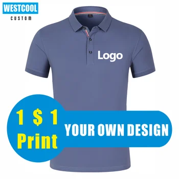 WESTCOOL Qigh-Kakovost Polo Majico po Meri Logo Tiskanja Osebnega Oblikovanja blagovne Znamke Poletje Vezenje Moške In Ženske Oblačila 8 Barv Vrhovi