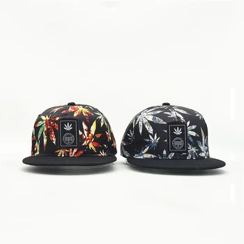 Unisex šport klobuk Poletje jesen Bombaž Javor natisnjeni vrnitev žoge klobuk Nove Ženske nastavljiv Ravno Zakona Hip hop Kamiondžija klobuk