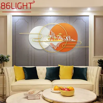 86LIGHT Moderno Stensko Sliko Lučka LED Ustvarjalne Luksuzni Oranžna Krajine Dekor Rov Luč za Domači Dnevni Sobi