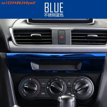 Za Mazda 3 Axela 2014-2019 Visoko kakovostnega nerjavečega jekla Avto klimatska naprava gumb dekorativni okvir ,Avto-Styling avto zajema