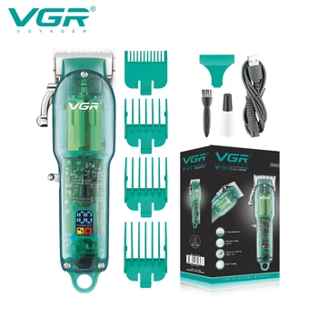 VGR V-660 Professional Hair Trimmer Akumulatorski Barber Lase Clipper za Moške Električna Polnilna Brado Rezani Las Stroja Nastavljiva