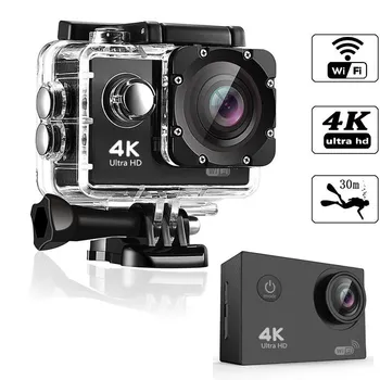 Vroče prodaje delovanje Fotoaparata Ultra HD 4K 30fps WiFi 2.0-palčni 170D Podvodni Nepremočljiva Čelada Video Snemanje Kamere Športne Kamere