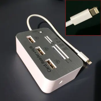 Nov Bralnik Kartic Napajalnik+ 3-Zvezdišče USB za Povezavo Kamere Combo 5 v 1 Hub Kit Zamenjava Za IPad Mini 4 5/Zrak
