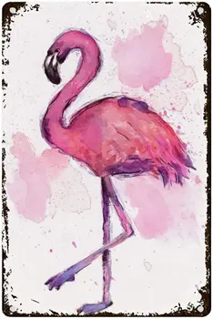 Flamingo Tin Prijavite Notranja Zunanja Smešno Doma Dekor za Garaže, dnevne Sobe, Spalnice, Pisarne