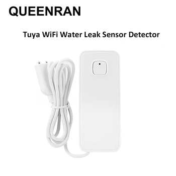 Tuya WiFi Smart Prepuščanje Vode Detektor puščanja vode tipalo 80dB Zvočni Alarm Obvestilo Preko APLIKACIJE za pametne hiše, varnost, varstvo