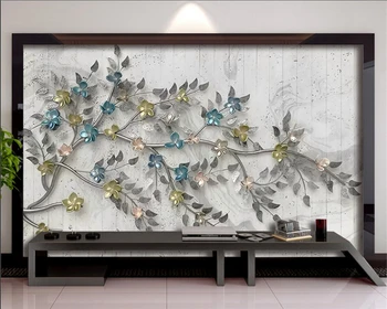 Beibehang ozadje po Meri 3d reliefni plum blossom drevo TV ozadju stene doma dekoracijo dnevne sobe, spalnice 3d ozadje