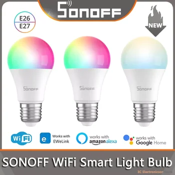 B02/B05-BL WiFi Smart Žarnice E26 E27 RGBCW LED Lučka možnost zatemnitve Luči eWelink Aplikacijo Oddaljeno upravljanje Preko Alexa Doma