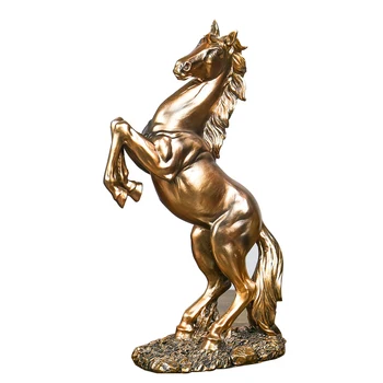 Nostalgičen Konj Kipi Figurice Okraski Zlati Konj Obrti Dom Dekoracija Dodatna Oprema Kreativno Poslovno Poročno Darilo Dekor