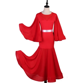 rdeča standardni plesne obleke valček obleko za ballroom ples dvorana plesnem tekmovanju obleke rumba obleko sodobne plesne kostume