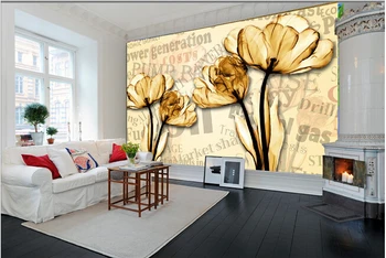 Po meri DE papel parede cvetlični, retro cvetlični vzorec za dnevni sobi spalnici TV steno vinil, ki DE papel parede