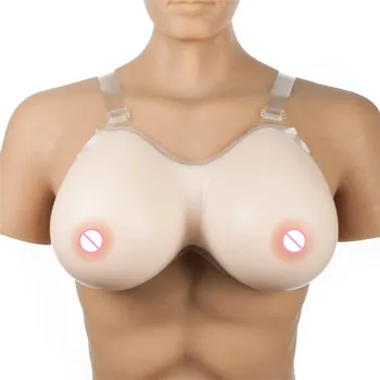 Unisex spusti v obliki eno-kos silikonske prsne protezo psevdo-dekle, CD, cross-dressing ponarejenega prsi in ponarejenega prsi