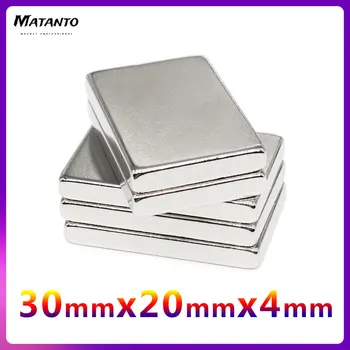 2PCS 30x20x20mm Quadrate Super Močan Močan Magnetni Magneti 30*20*20 Blok Stalno Neodymium Magneti