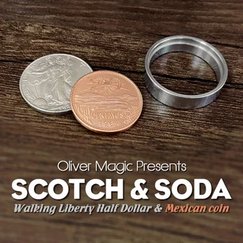 Scotch & Soda (Hoja Svobode Pol Dolarja) z Oliver čarovniških Trikov Iluzije Prevara Rekviziti Mentalism Komedija Dodatki