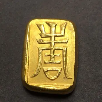 Brezplačne Dostave Kitajski Starinsko Zbirka Zlata Plemenitih Kovin Ingot Kovinske Obrti Družino Dekoracijo#10