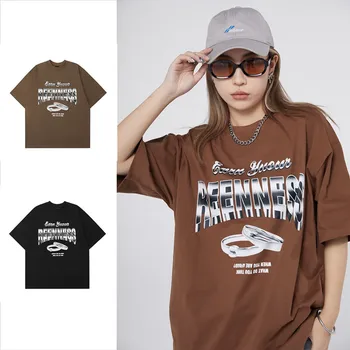 Prevelik T-shirt Prugasta Tee Japonski Ulične Moške Anime Bombaža T-srajce Fugees Žago Človek moška Oblačila Y2k Natisnjena Kratka