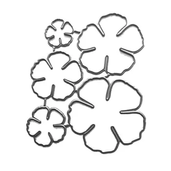  Pet cvetnih listov Cvet Rezanje Kovin Matrice Matrica Scrapbooking DIY Album Žig Papir, Kartice Reliefi Dekor Obrti