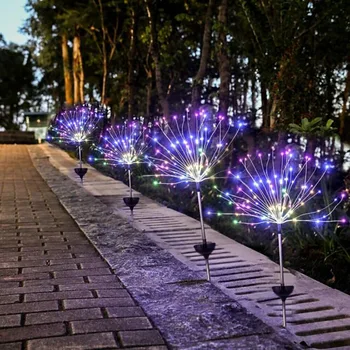 Vrt Sončne LED Luči na Prostem Sončne Svetlobe Regrat Ognjemet Dekor Pravljice Svetilke Vodotesen IP65 za Vrt Krajine Razsvetljavo