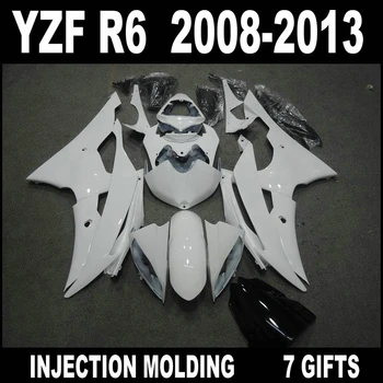 Vrhunska ABS oklep komplet za YAMAHA R6 oklep kit 08 09 10 11 12 13 priljubljena bela črna fairings 2008 2009 - 2013 YZF R6