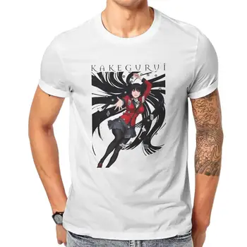 Kakegurui Yumeko T Shirt za Moške, 100% Bombaž Super Majice Crewneck Japonski Anime Tee Majica Kratek Rokav Vrhovi Odraslih