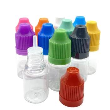 20pcs Visoke Kakovosti 5ml Prazno PET prozorne Plastike Kapalko Steklenico s Pisanimi Childproof Skp za Oči Tekoče Tehtnica