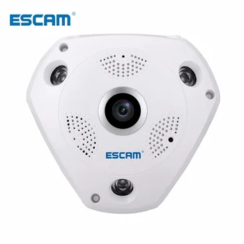 ESCAM QP180 HD 960P 1.3 MP 360-stopinjski panoramski fisheye PTZ infrardeča kamera, fotoaparat VR podporo VR polje in micro SD kartico