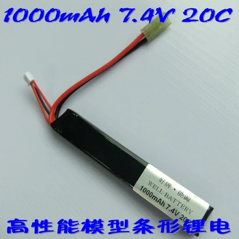 Dobra blagovna znamka verodostojno 1000mAh 7.4 V 2S1P 20C visoko zmogljivost dolgo palico litijeva baterija model baterije