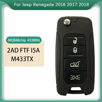 CN086024 Original PCB Odbor Za Jeep Renegade 2016 2017 2018 2ADFTFI5AM433TX 4 Gumb za Daljinsko Flip Tipko Megamos AES Čip 433MHz