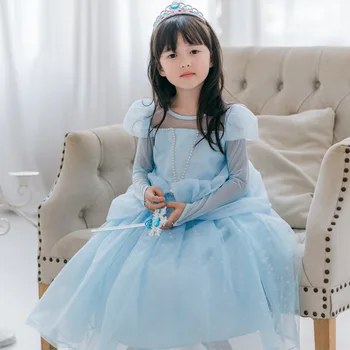 Elsa Princesa Obleko Otrok, Spomladi In Jeseni Nove Dolgo Obleko Zamrznjene Halloween Obleko Velikost 100-150