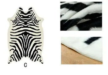 Imitacije živalske kože zebra krava vzorec preprogo vrata mat tla preprogo stol mat ne zdrsne postelji preprogo