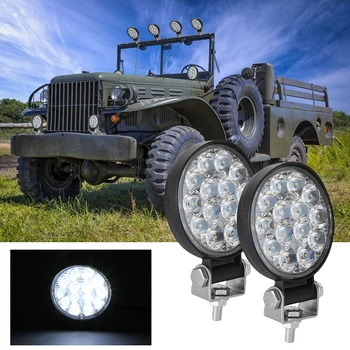 2pcs 140W 6000K 14000LM Krožne Nepremočljiva LED delovna Lučka za Off-Road Suv / Ladjo / Jeep 4X4 / Tovornjak