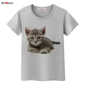 Lep mačka luštna 3D t shirt Prvotne blagovne Znamke ženskih Oblačil Super Moda Vrhovi & Tees Vroče prodaje poletne Majice